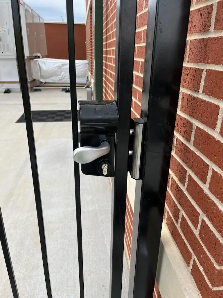 Locked gate handle